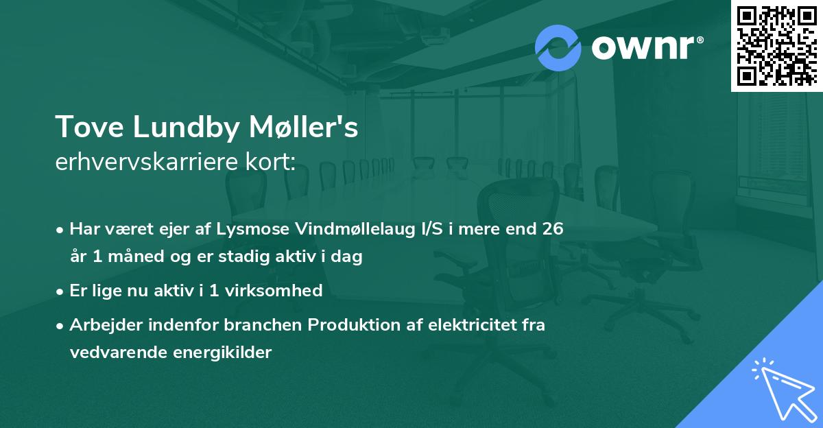 Tove Lundby Møller's erhvervskarriere kort
