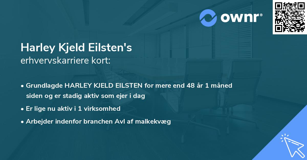 Harley Kjeld Eilsten's erhvervskarriere kort