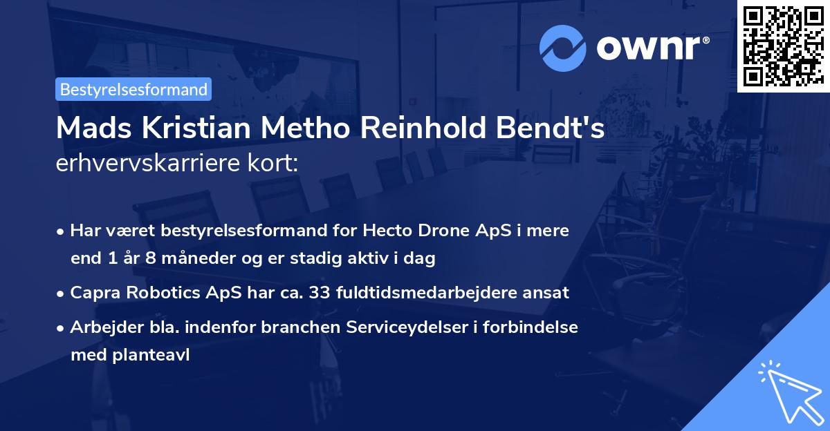 udluftning selvfølgelig Underinddel Mads Kristian Metho Reinhold Bendt har 14 erhvervsroller » Er bosat i  Danmark - ownr®