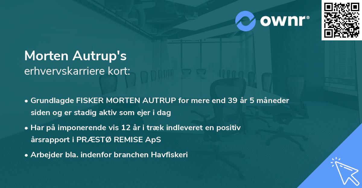 Morten Autrup's erhvervskarriere kort