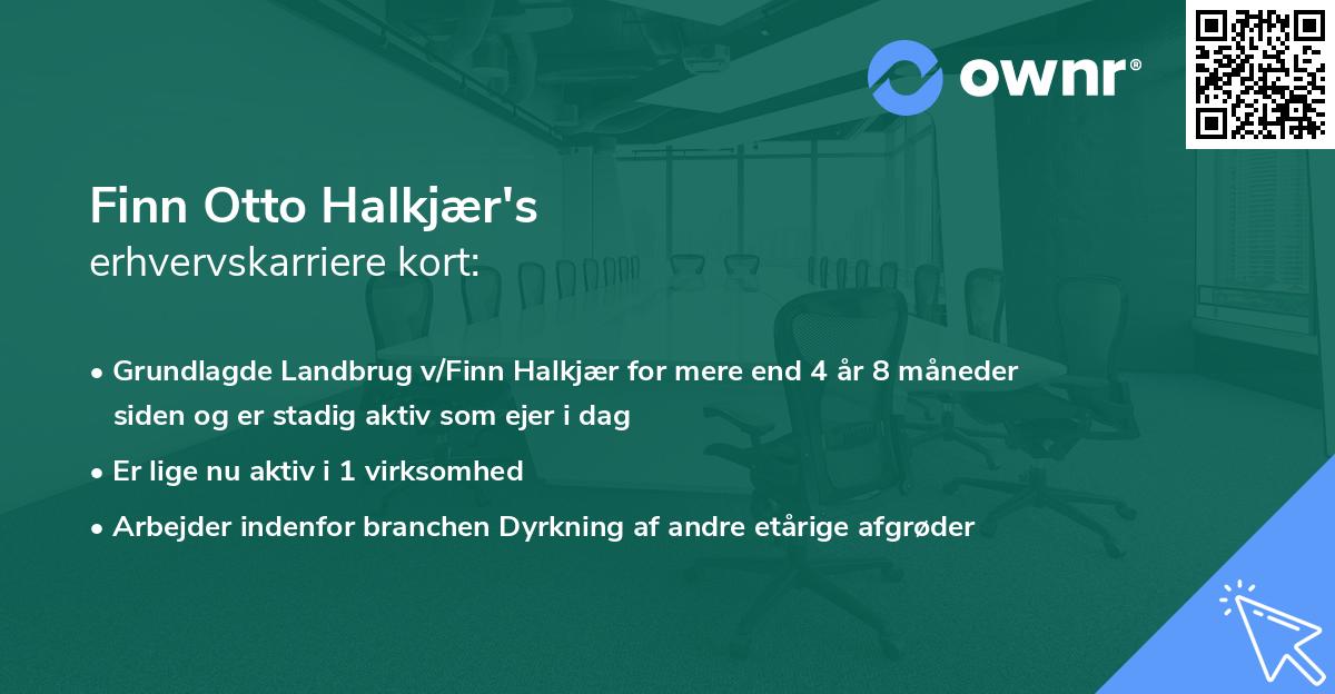 Finn Otto Halkjær's erhvervskarriere kort