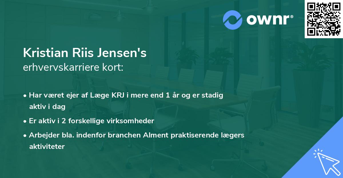 Kristian Riis Jensen's erhvervskarriere kort