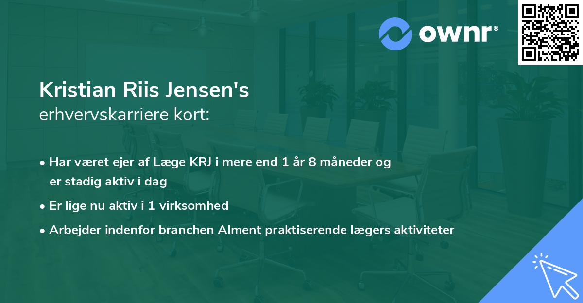 Kristian Riis Jensen's erhvervskarriere kort
