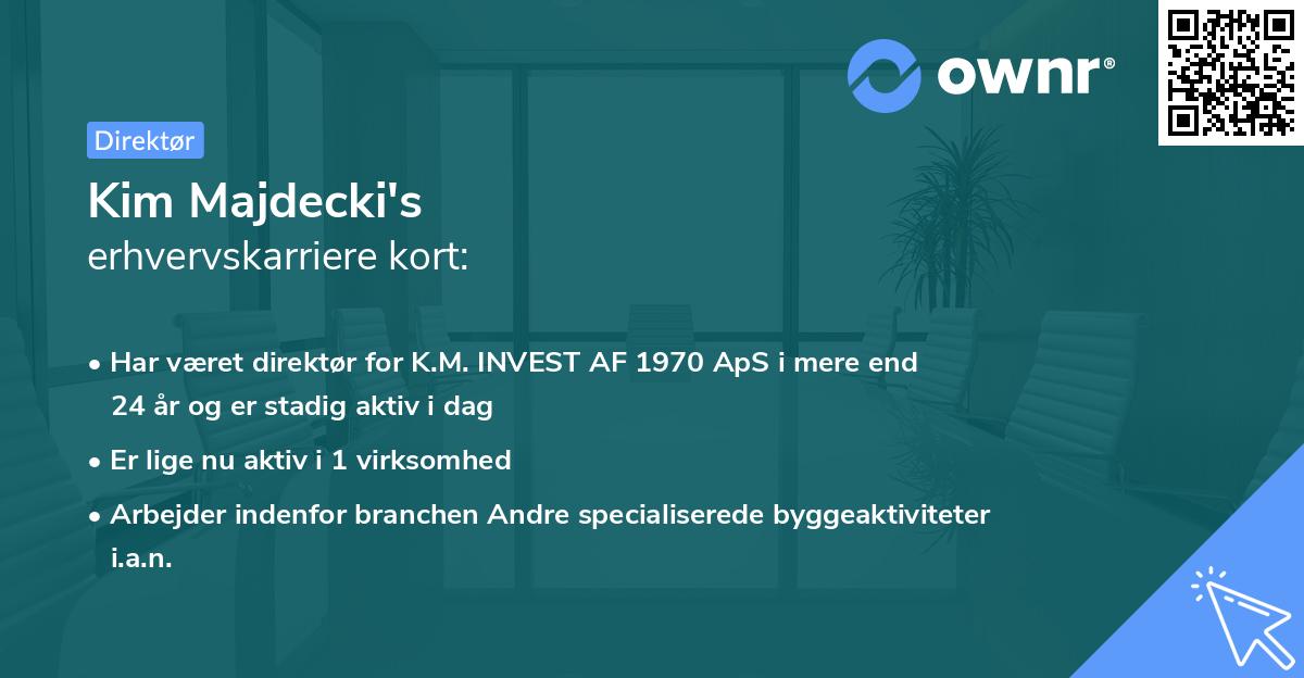 Kim Majdecki's erhvervskarriere kort