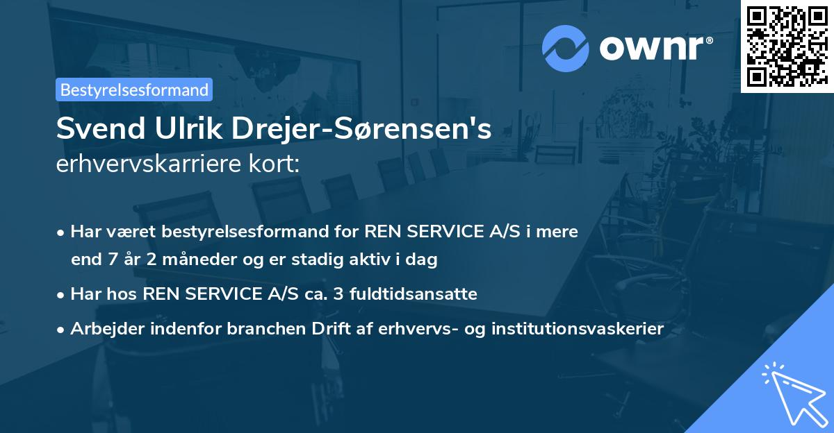 Svend Ulrik Drejer-Sørensen's erhvervskarriere kort