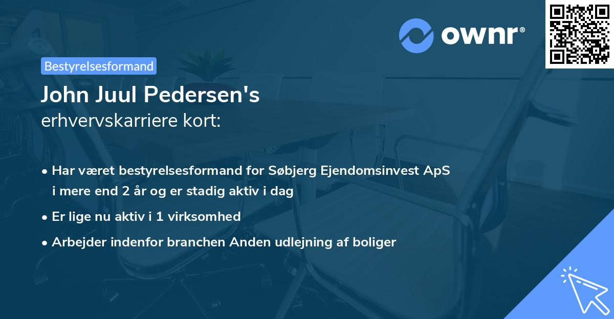John Juul Pedersen's erhvervskarriere kort
