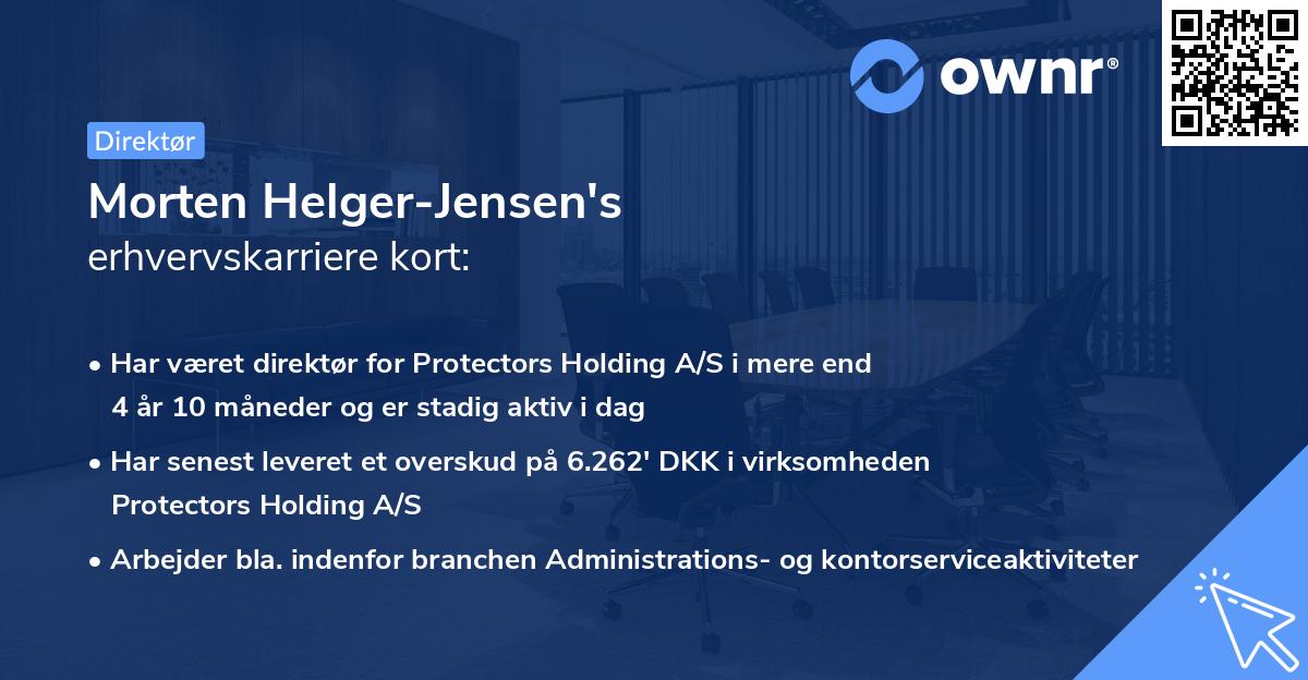 Morten Helger-Jensen's erhvervskarriere kort