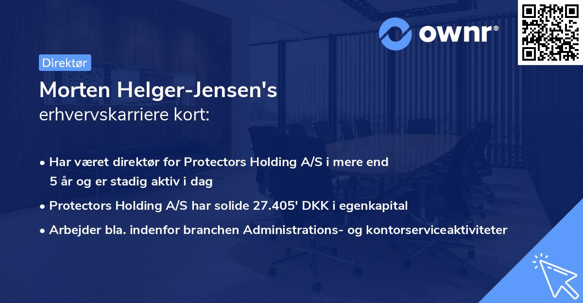 Morten Helger-Jensen's erhvervskarriere kort
