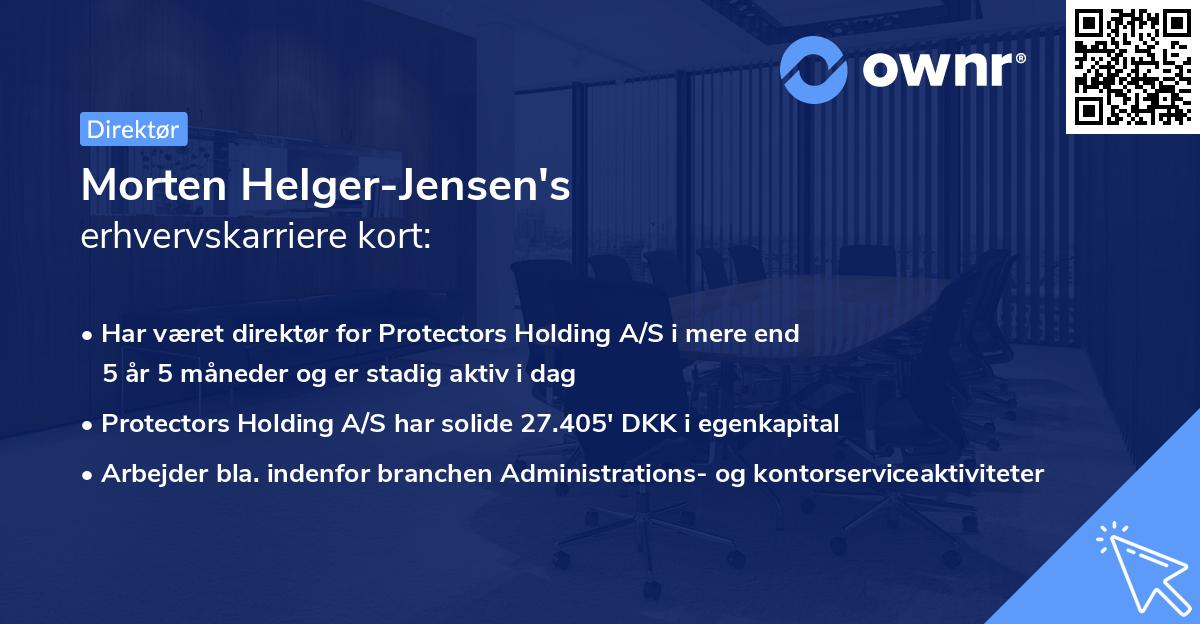 Morten Helger-Jensen's erhvervskarriere kort