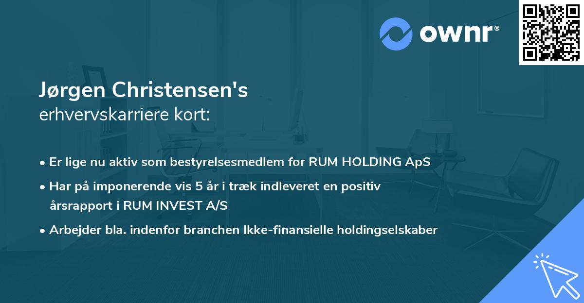 Jørgen Christensen's erhvervskarriere kort