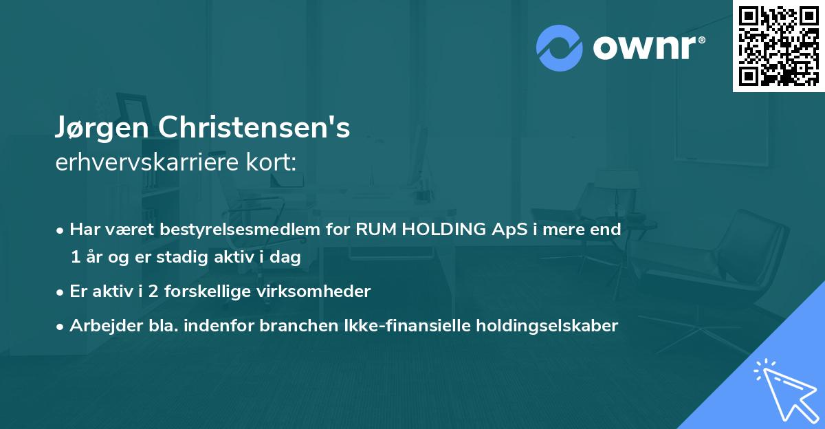 Jørgen Christensen's erhvervskarriere kort