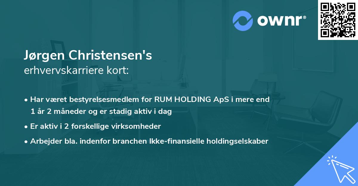 Jørgen Christensen's erhvervskarriere kort