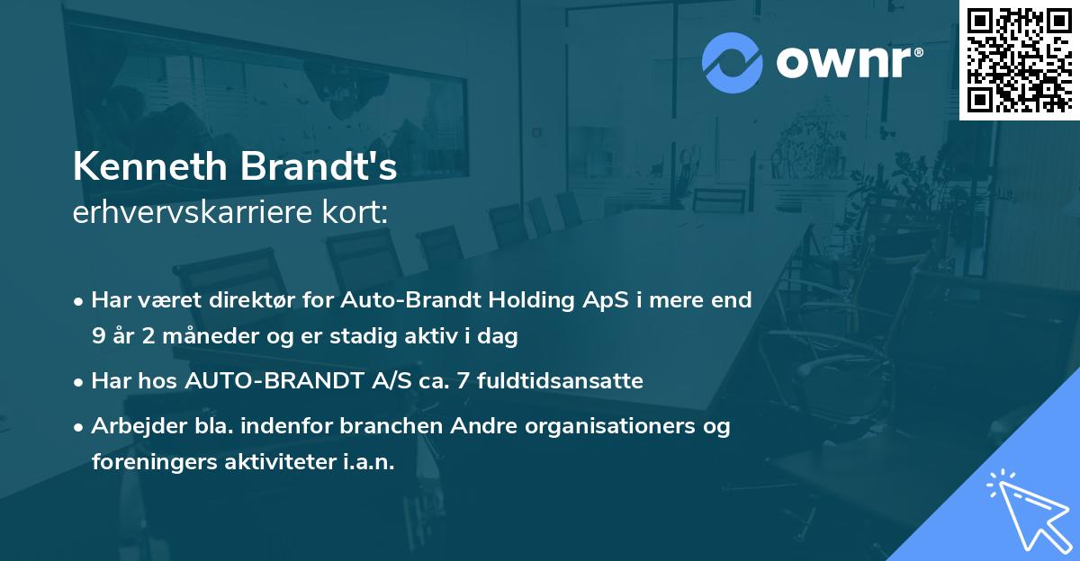 Kenneth Brandt's erhvervskarriere kort