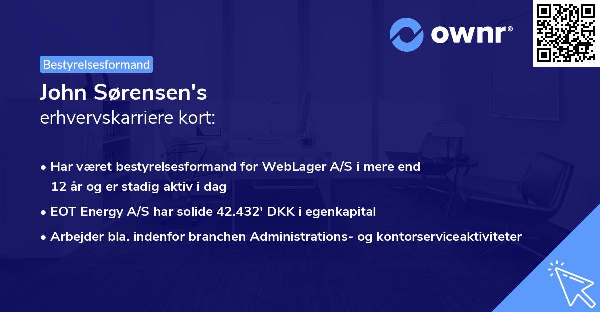 John Sørensen's erhvervskarriere kort