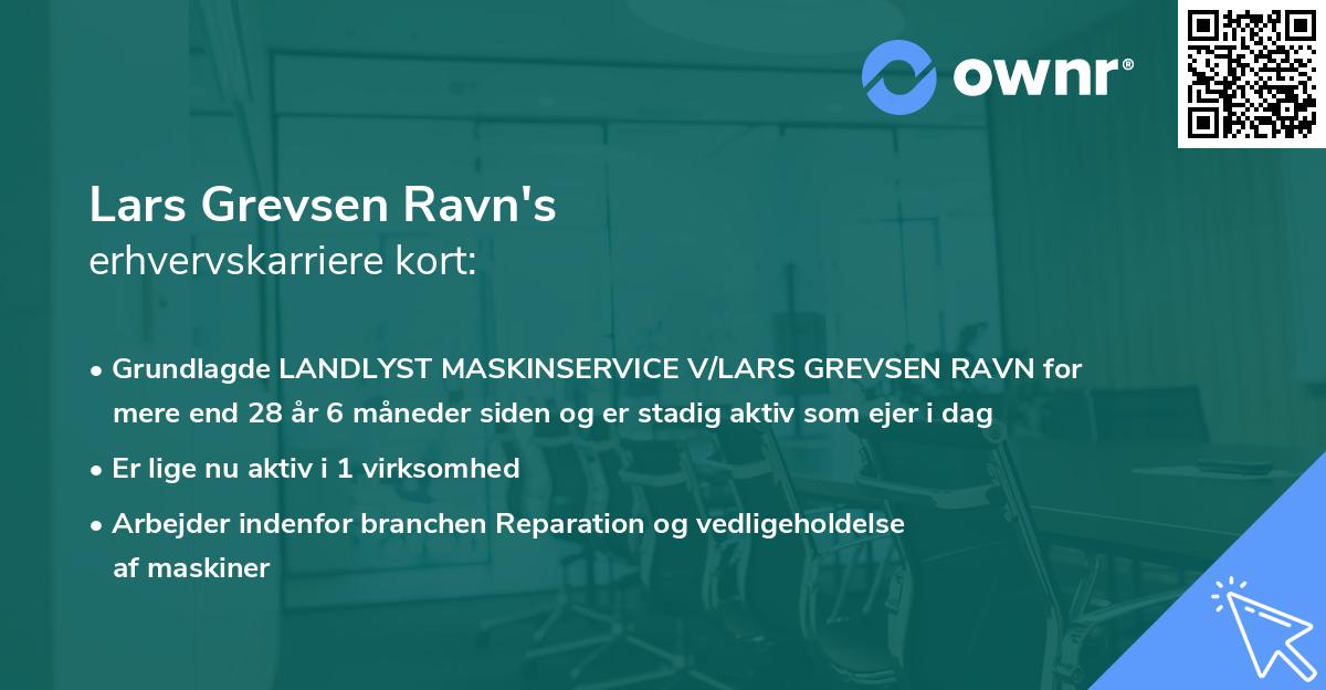 Lars Grevsen Ravn's erhvervskarriere kort