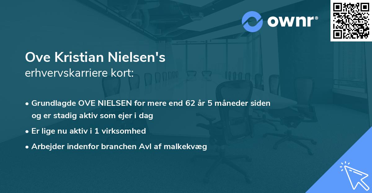 Ove Kristian Nielsen's erhvervskarriere kort