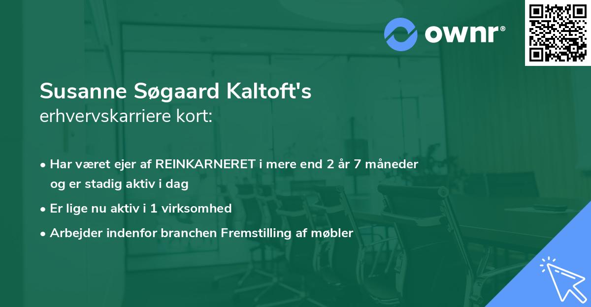 Susanne Søgaard Kaltoft's erhvervskarriere kort
