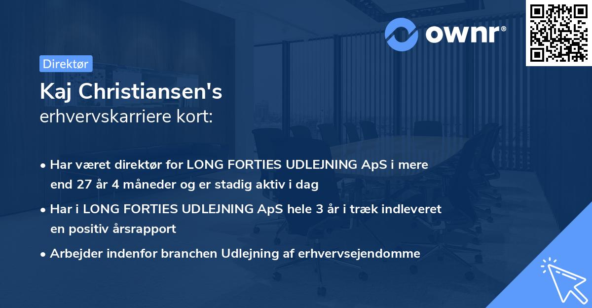 Kaj Christiansen's erhvervskarriere kort