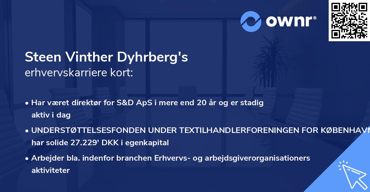 Steen Vinther Dyhrberg's erhvervskarriere kort