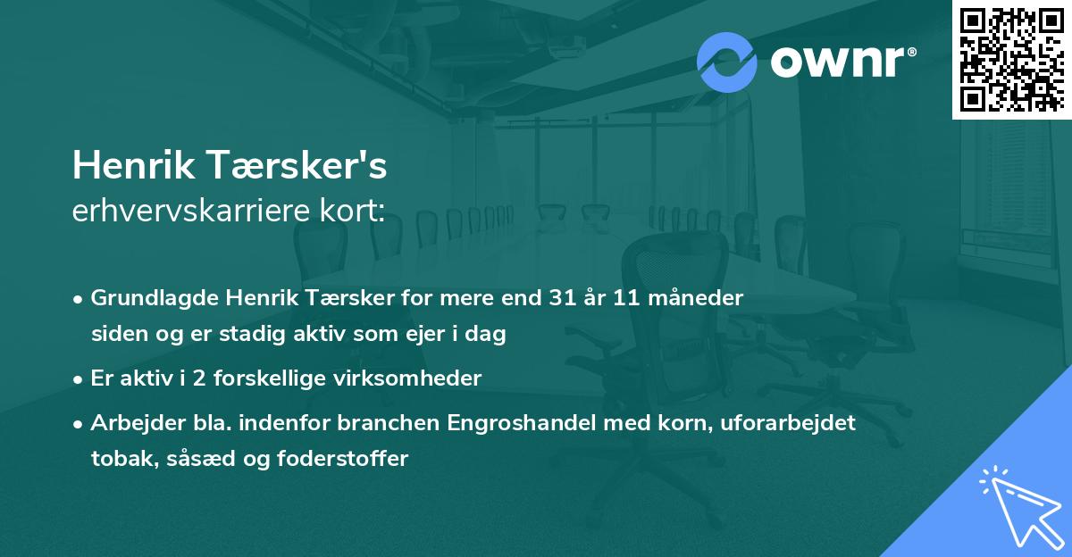 Henrik Tærsker's erhvervskarriere kort