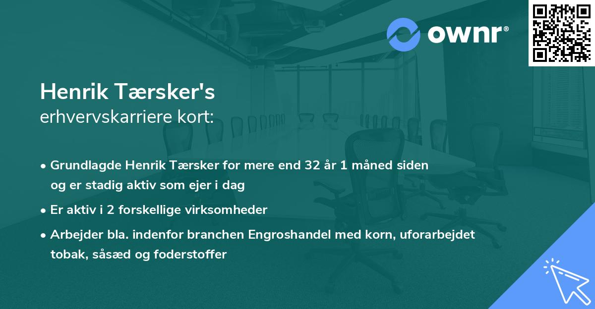 Henrik Tærsker's erhvervskarriere kort