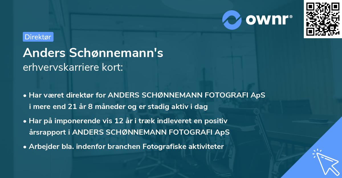 Anders Schønnemann's erhvervskarriere kort
