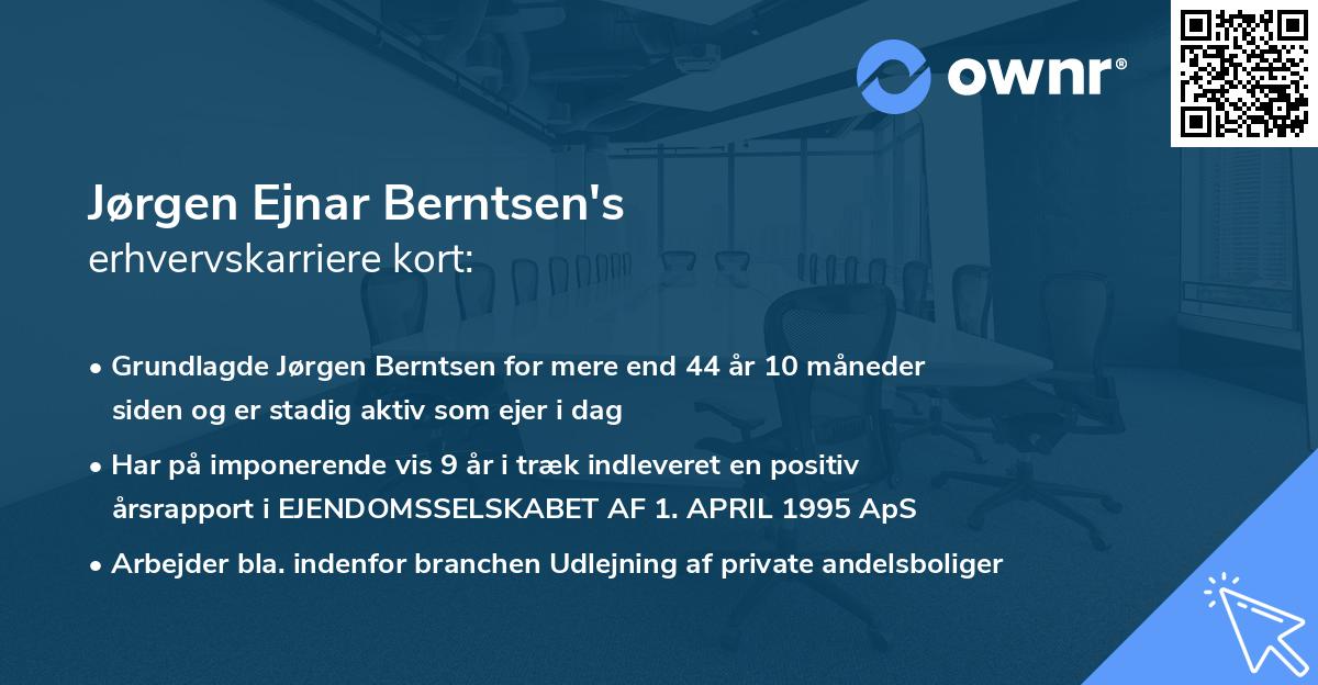Jørgen Ejnar Berntsen's erhvervskarriere kort