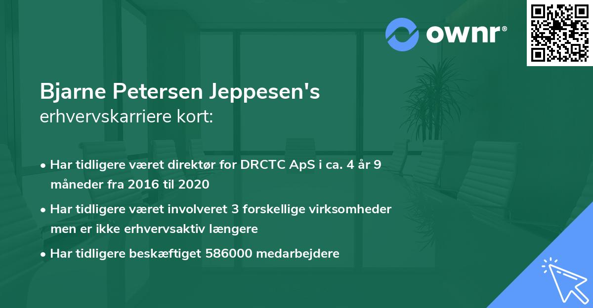 Bjarne Petersen Jeppesen's erhvervskarriere kort