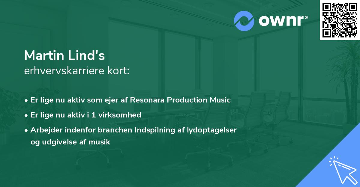 Martin Lind's erhvervskarriere kort