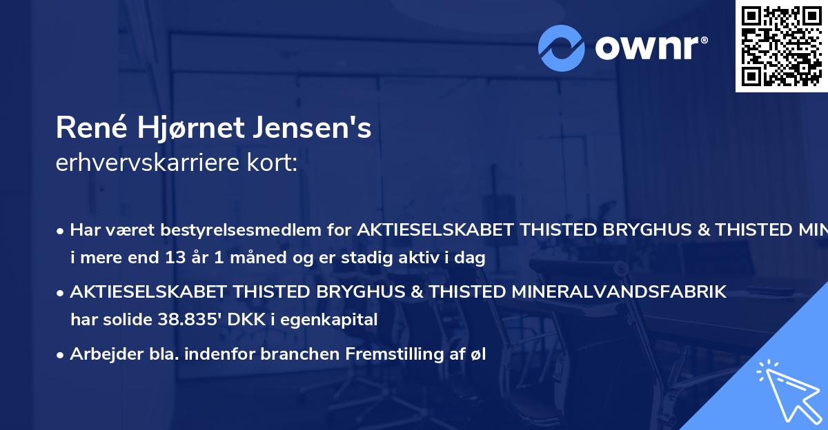René Hjørnet Jensen's erhvervskarriere kort