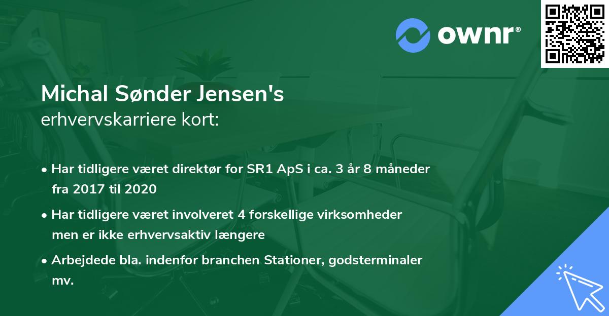 Michal Sønder Jensen's erhvervskarriere kort
