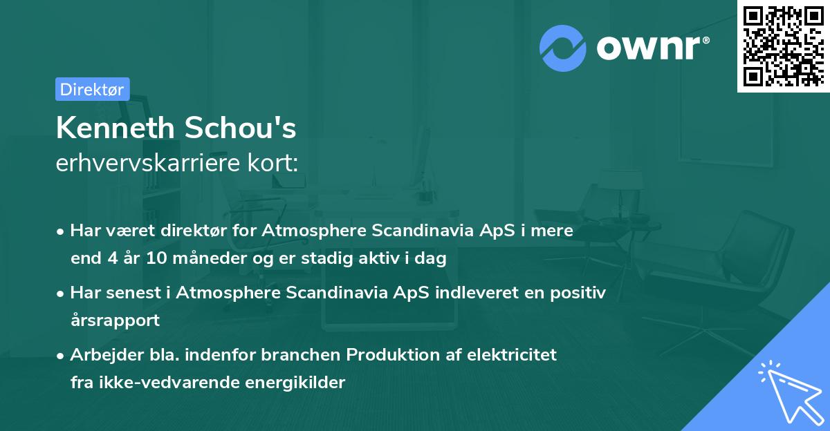 Kenneth Schou's erhvervskarriere kort