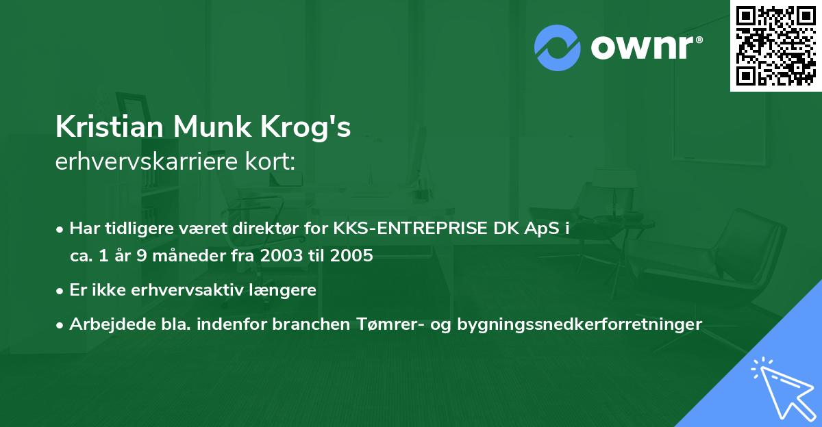 Kristian Munk Krog's erhvervskarriere kort