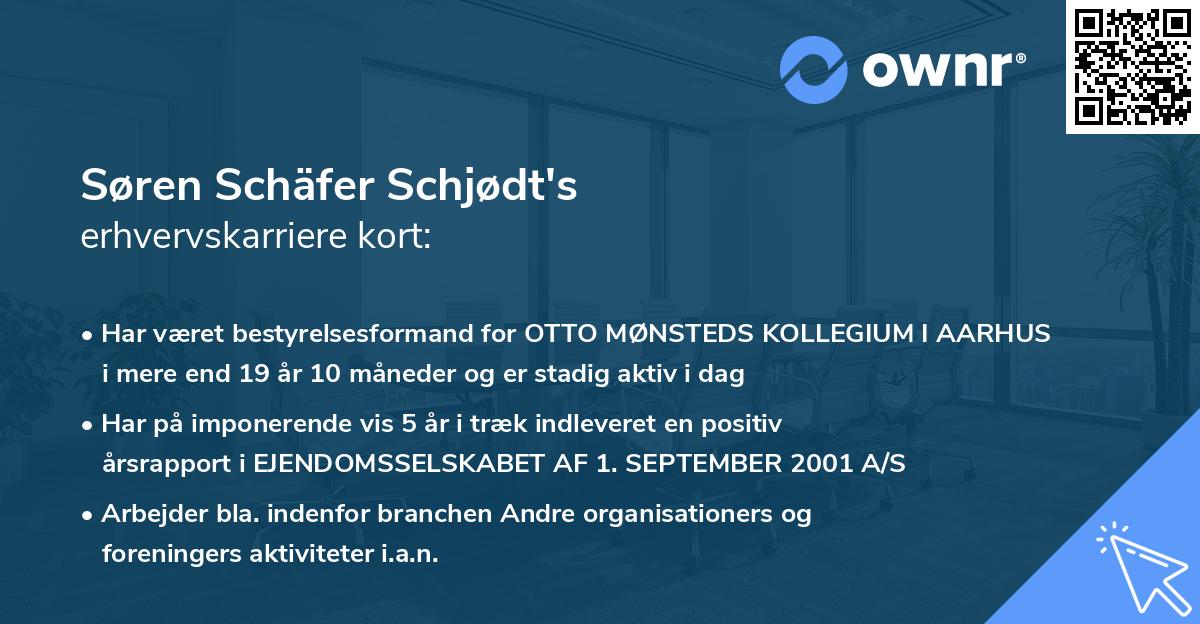 Søren Schäfer Schjødt's erhvervskarriere kort