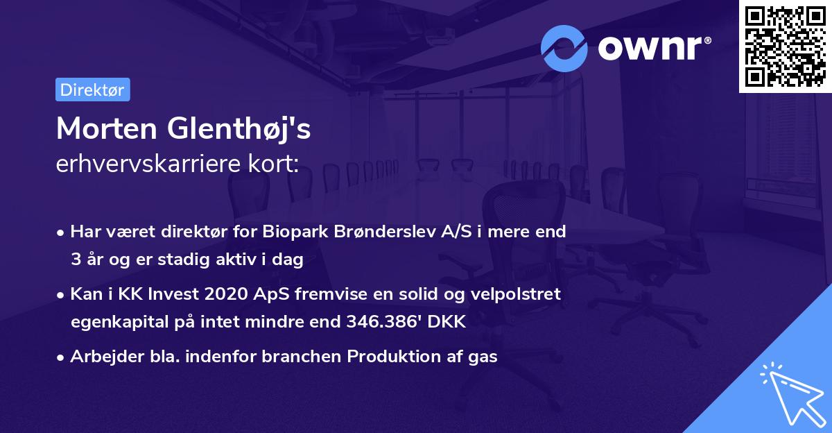 Morten Glenthøj's erhvervskarriere kort