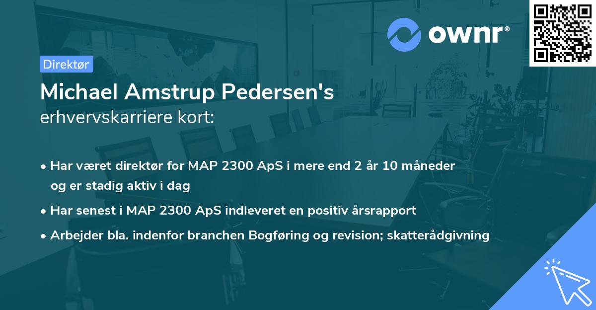 Michael Amstrup Pedersen's erhvervskarriere kort