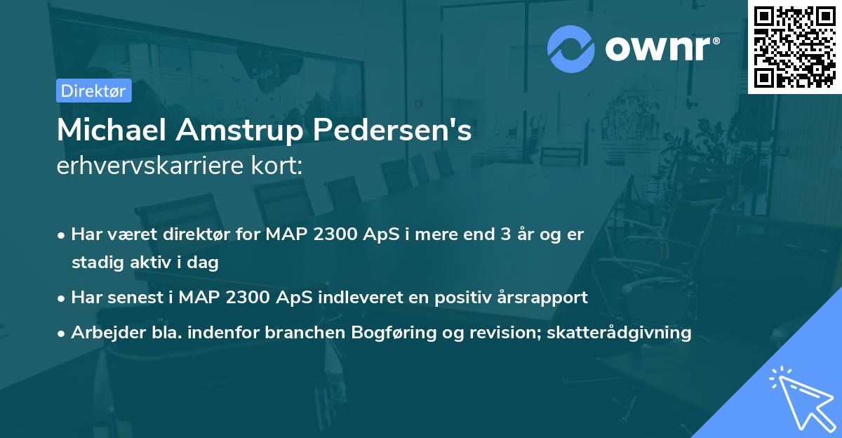 Michael Amstrup Pedersen's erhvervskarriere kort