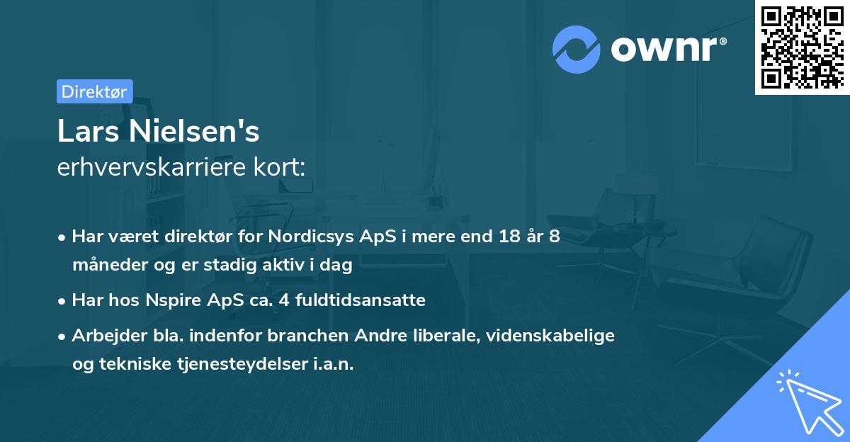 Lars Nielsen's erhvervskarriere kort