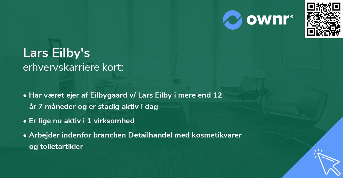 Lars Eilby's erhvervskarriere kort