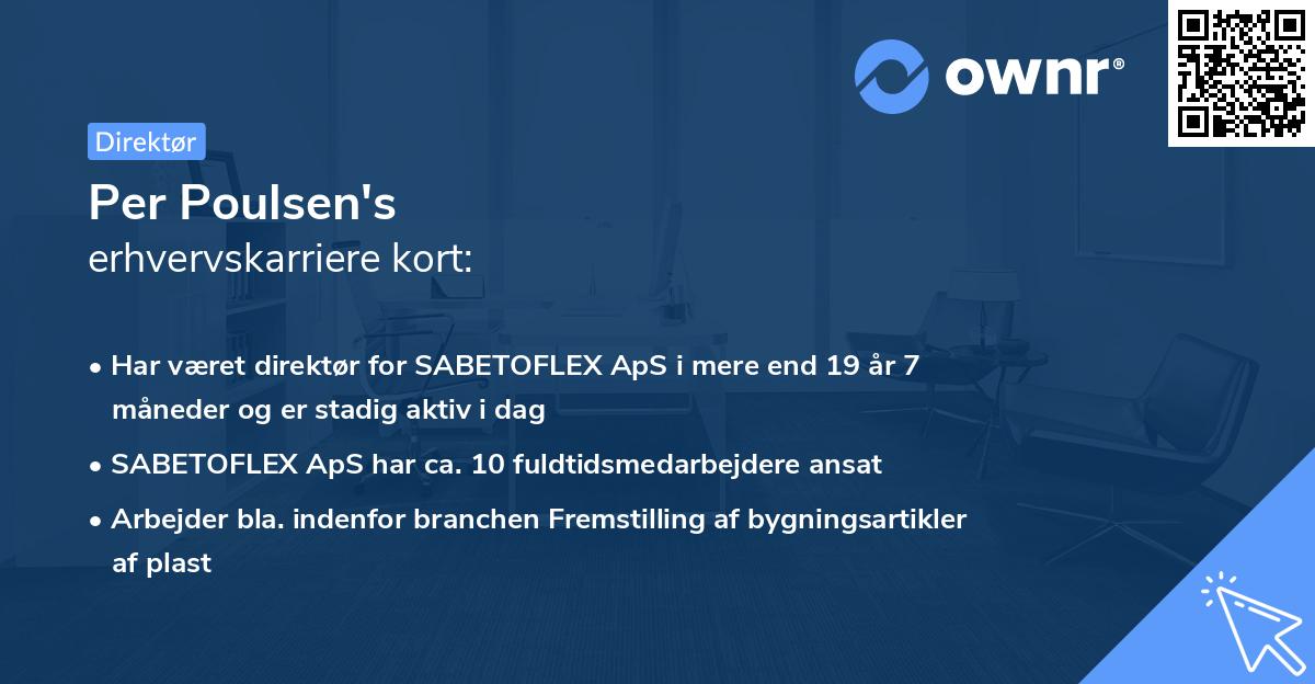 Per Poulsen's erhvervskarriere kort