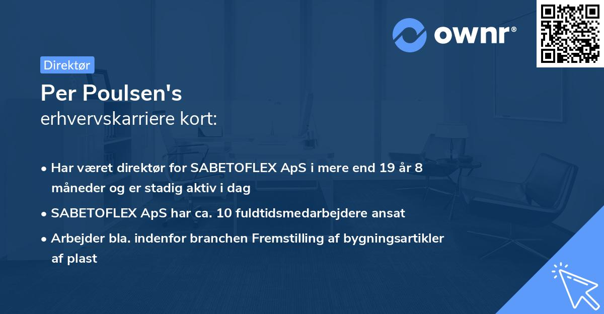 Per Poulsen's erhvervskarriere kort