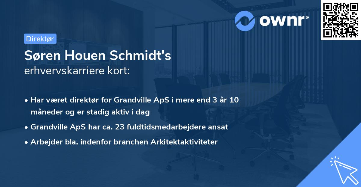 Søren Houen Schmidt's erhvervskarriere kort
