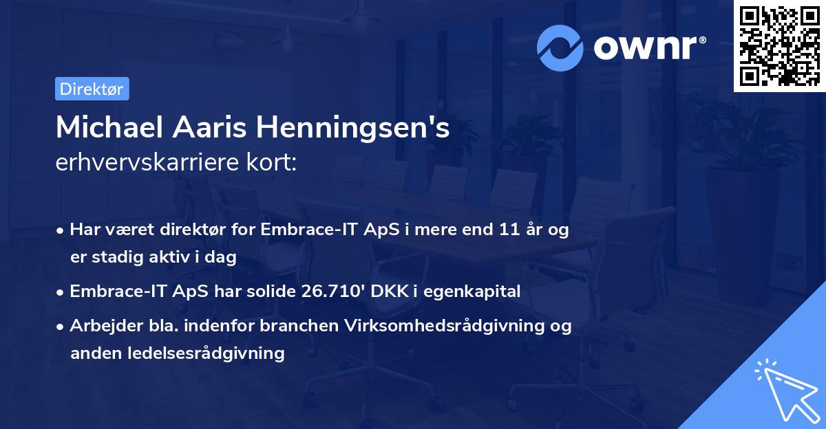 Michael Aaris Henningsen's erhvervskarriere kort