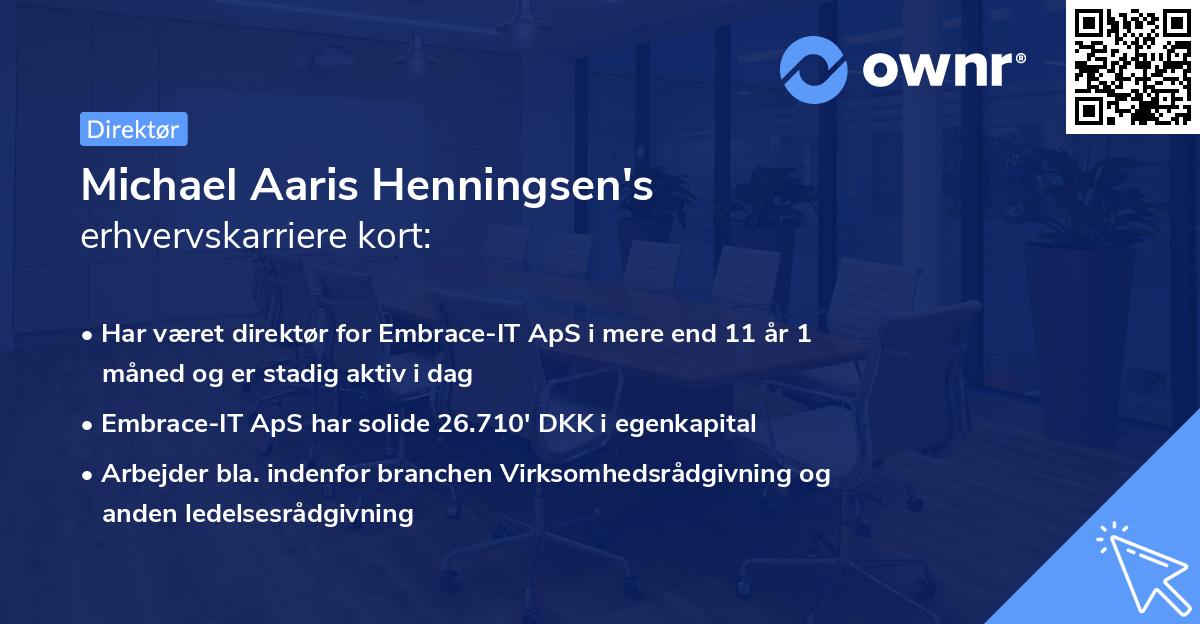Michael Aaris Henningsen's erhvervskarriere kort