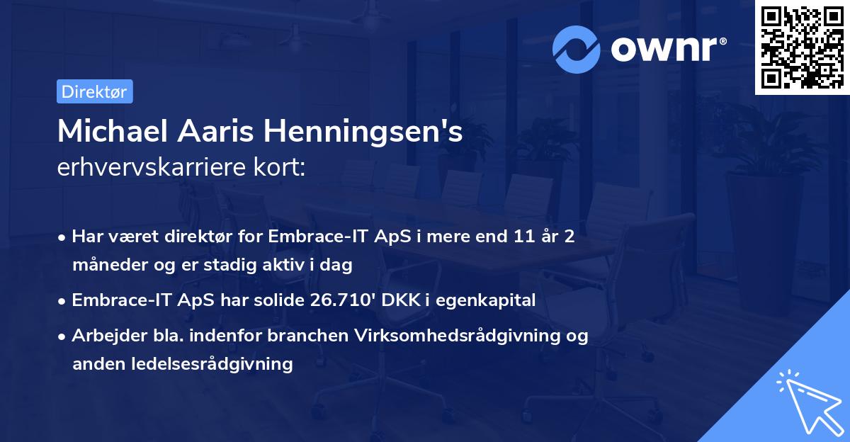 Michael Aaris Henningsen's erhvervskarriere kort
