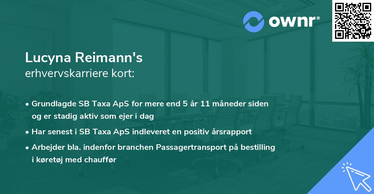 Lucyna Reimann's erhvervskarriere kort
