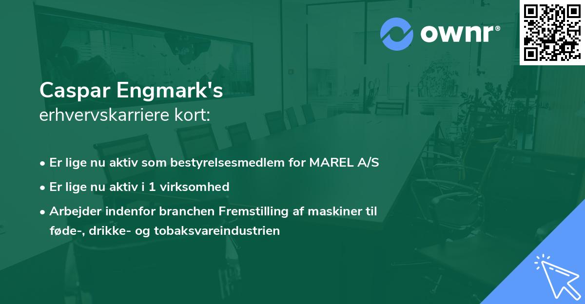 Caspar Engmark's erhvervskarriere kort