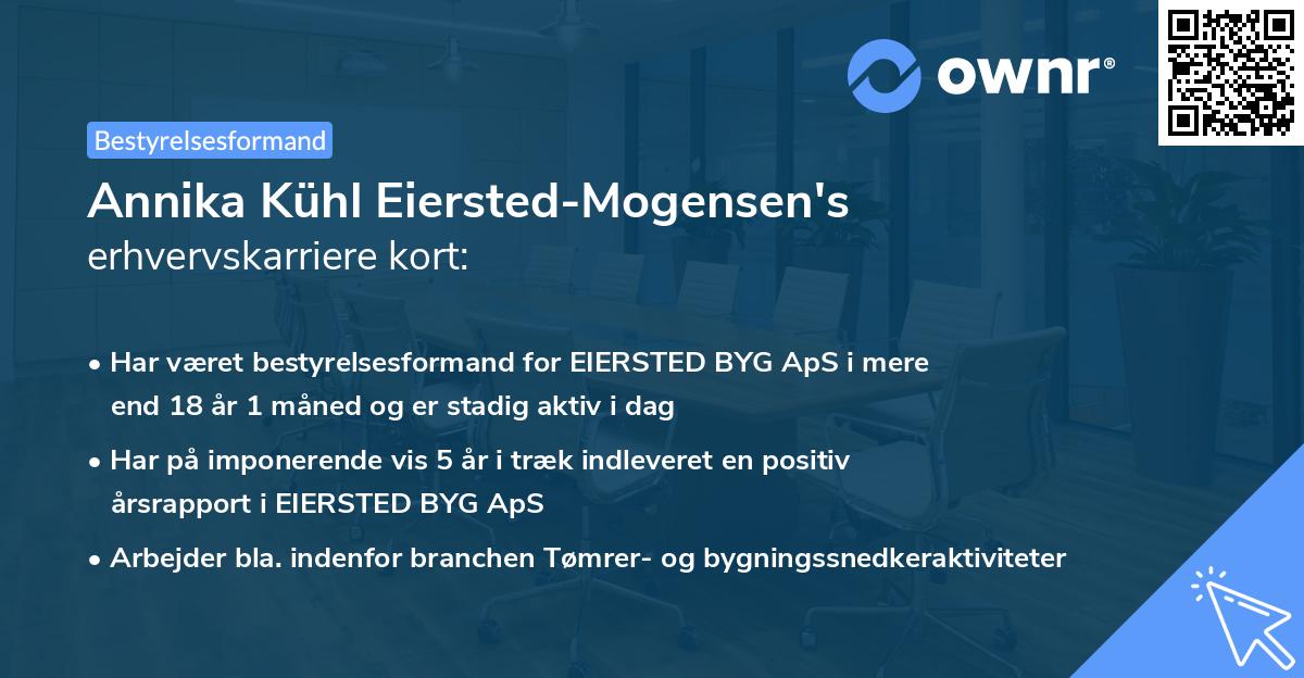 Annika Kühl Eiersted-Mogensen's erhvervskarriere kort