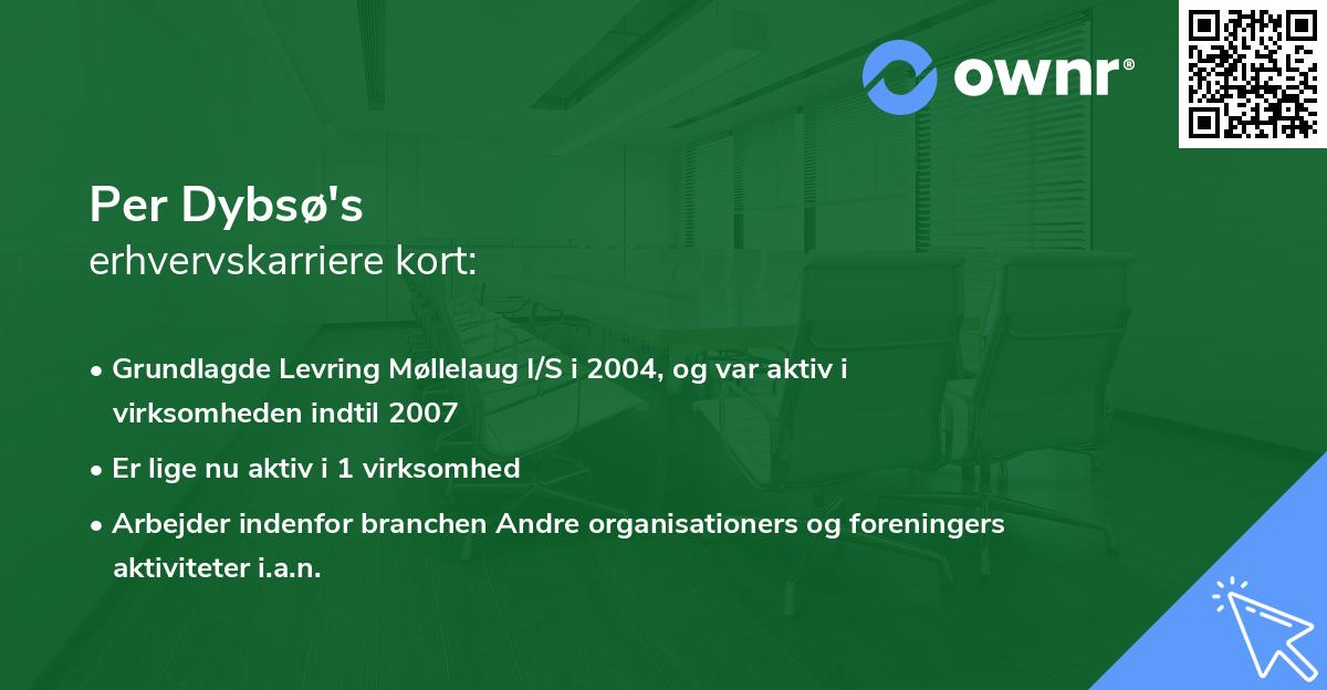 Per Dybsø's erhvervskarriere kort