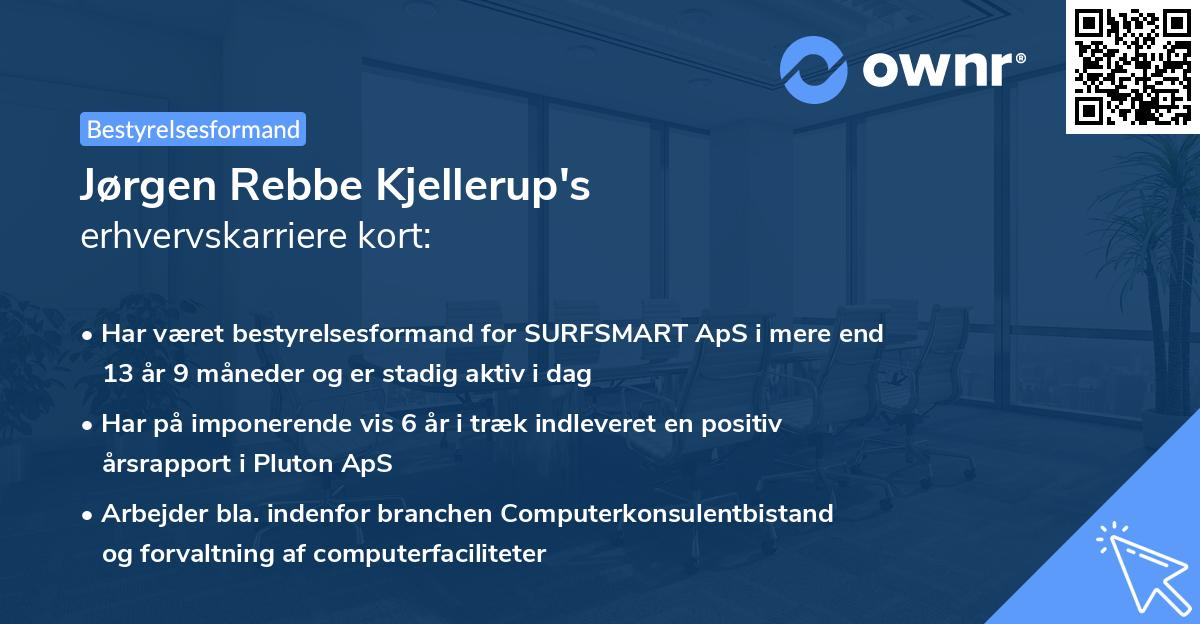 Jørgen Rebbe Kjellerup's erhvervskarriere kort